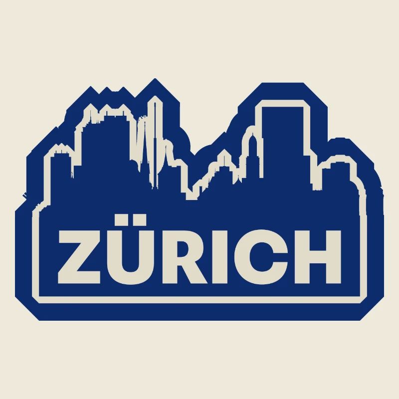 Zürich Skyline Silhouette
