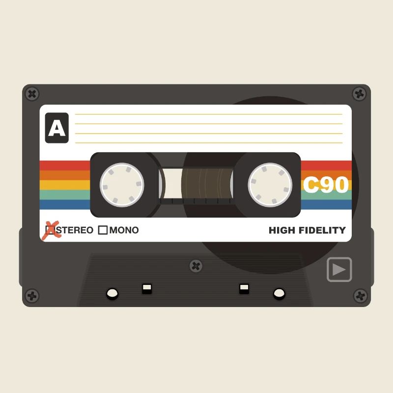 Retro Cassette Regenbogenstreifen