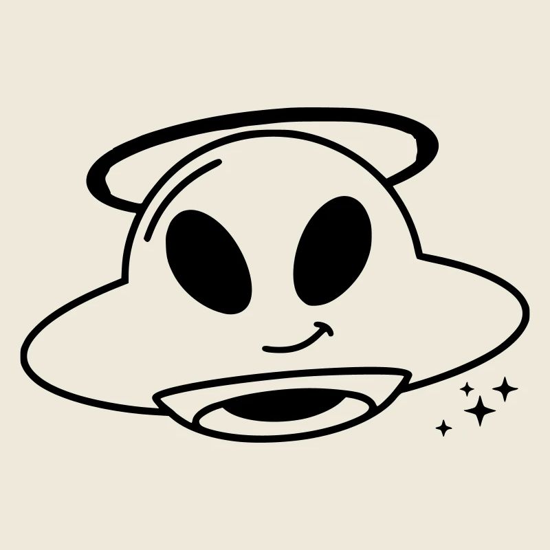 Mignonne Alien Head Kawaii Vector