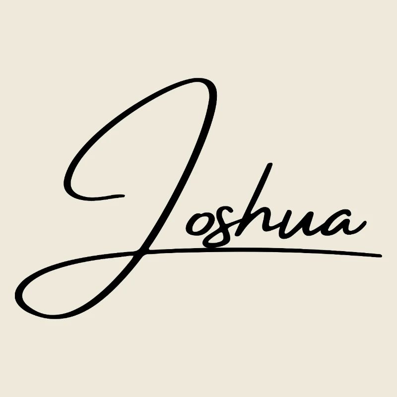 Joshua Name - Elegant Cursive Script