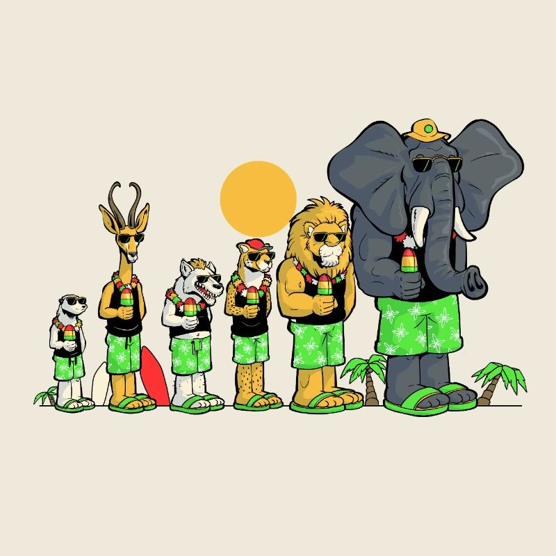 Das Savane-Team am Strand