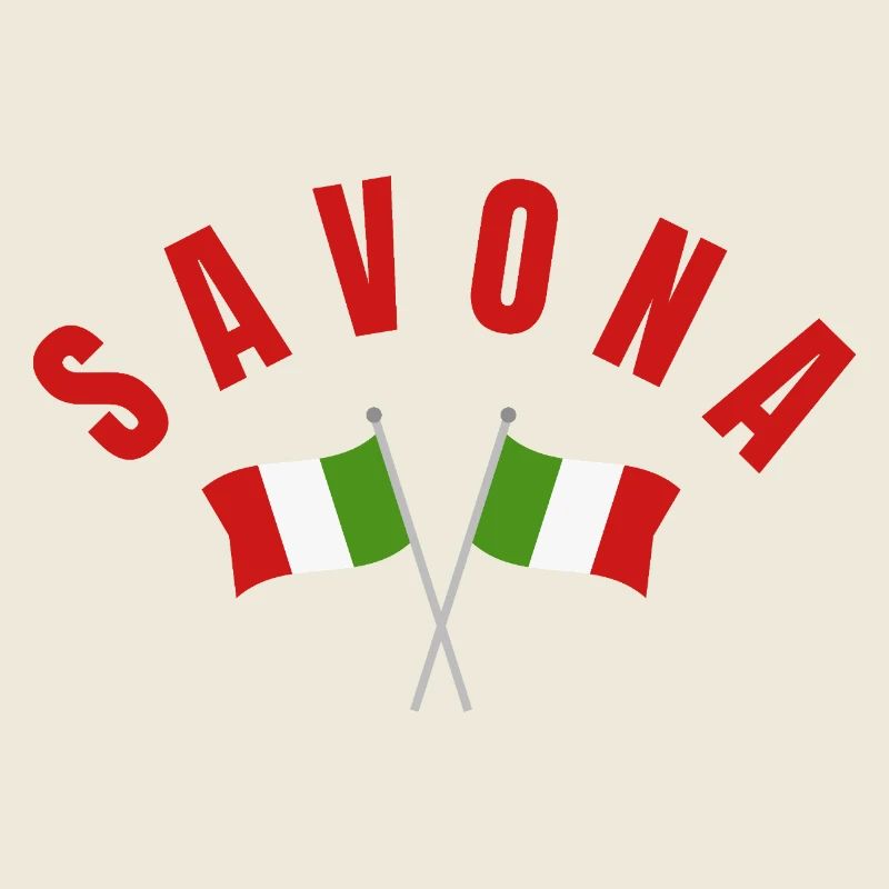 Savona Crossed Italian Flags Emblem