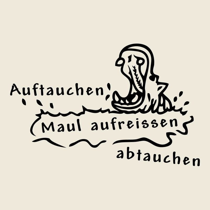 Hippo, Nilpferd, Spruch