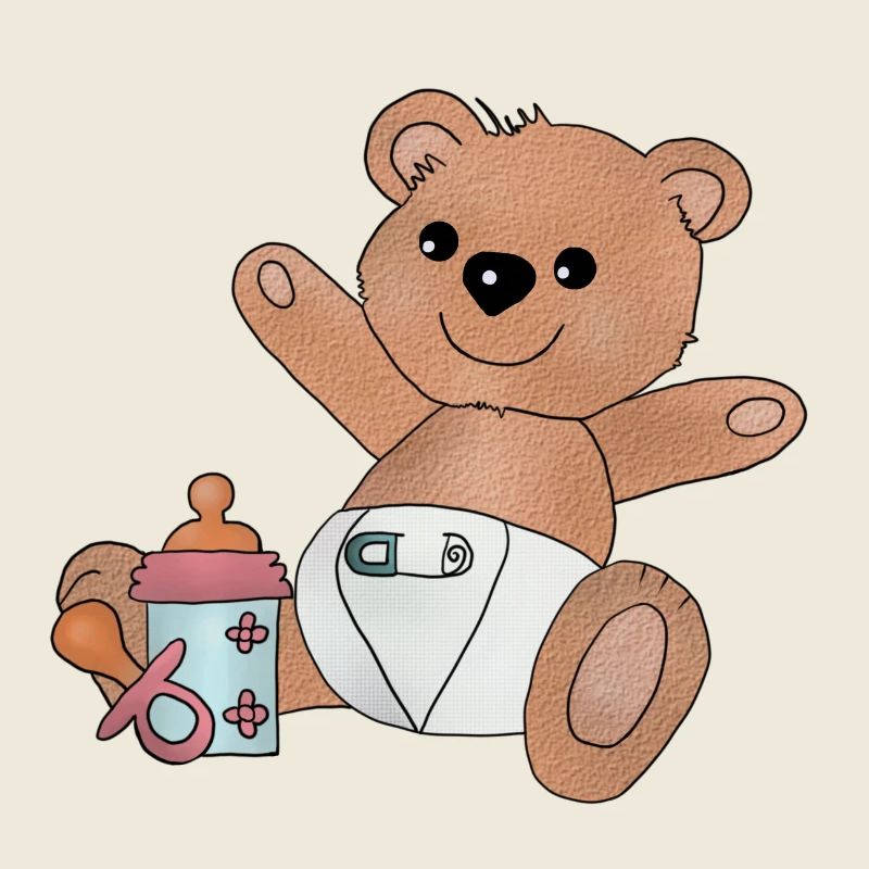 Teddy mit Flasche