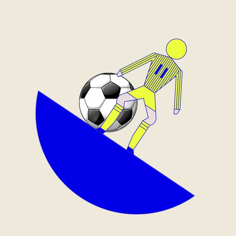 Fußballkick auf Blue Crescent