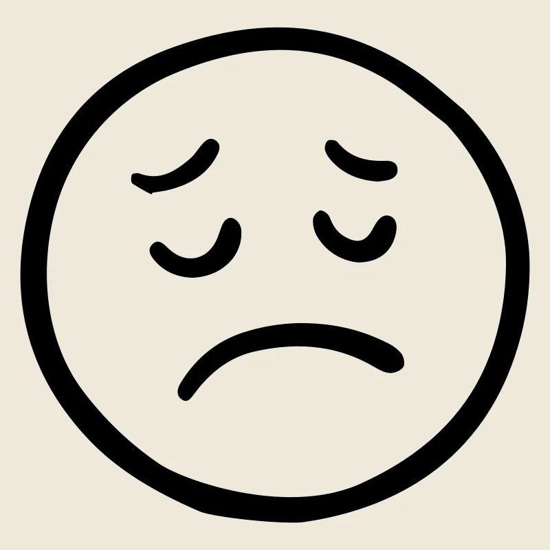 Sad face with thoughtful look