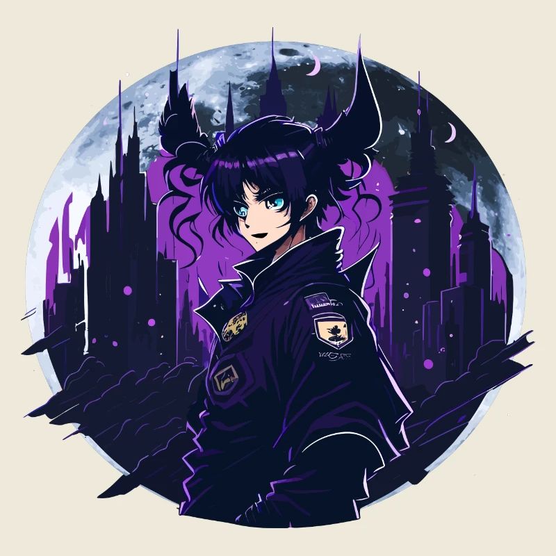 Anime Gothic Moon Girl