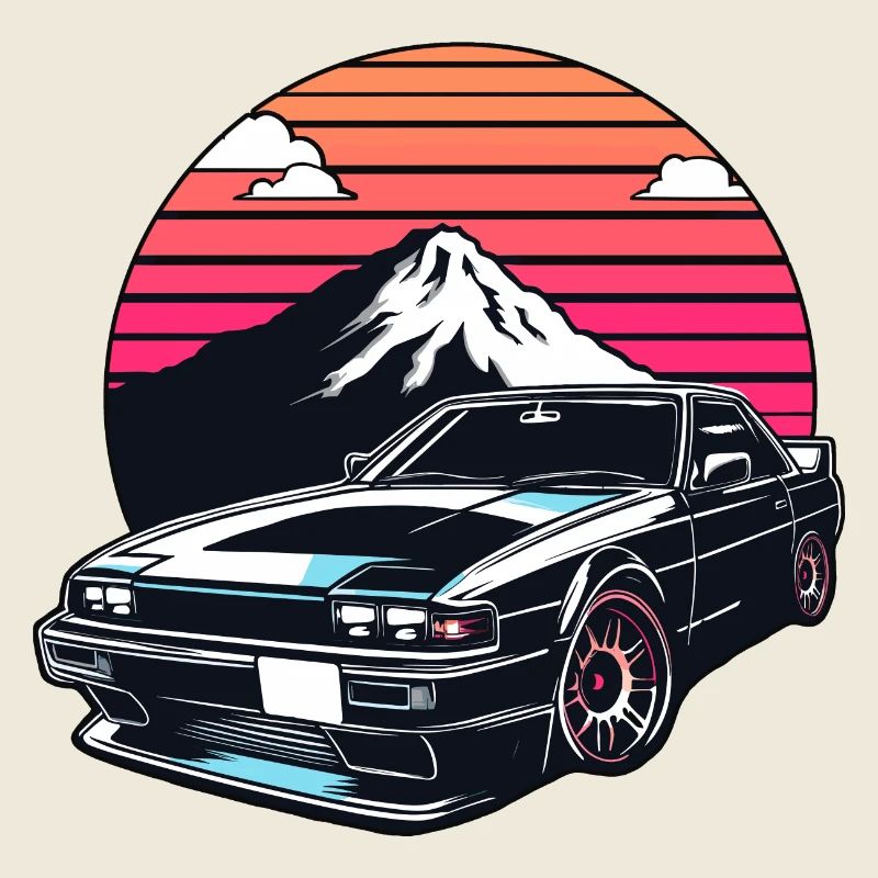 JDM car Japanese Retro Car Racing Drifting Legend