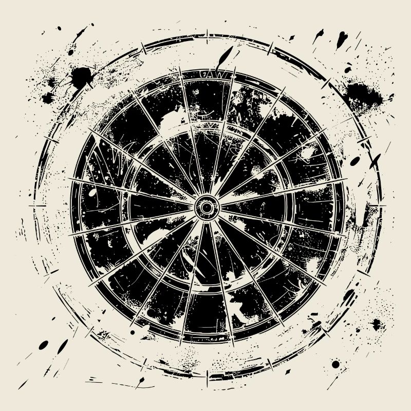 Dessin de jeu de fléchettes