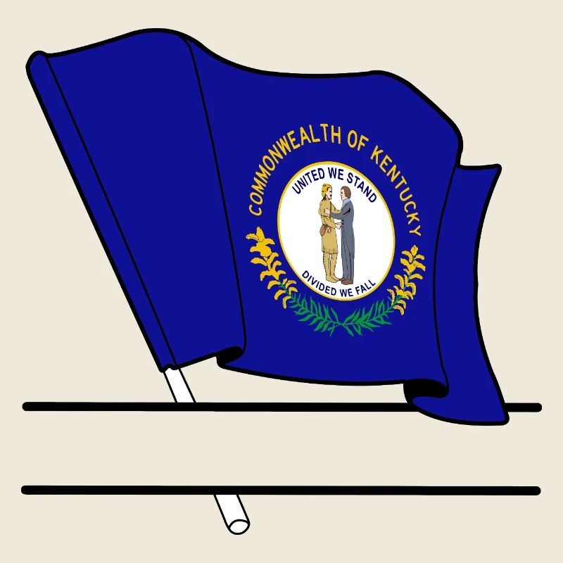 Kentucky flag text banner