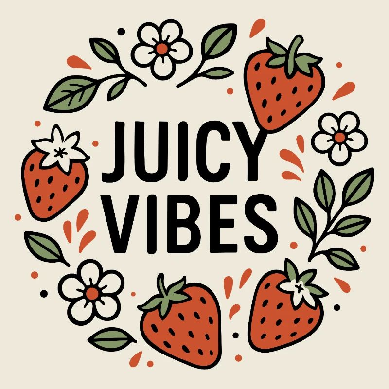 Juicy Vibes - Sommerdesign mit Erdbeeren