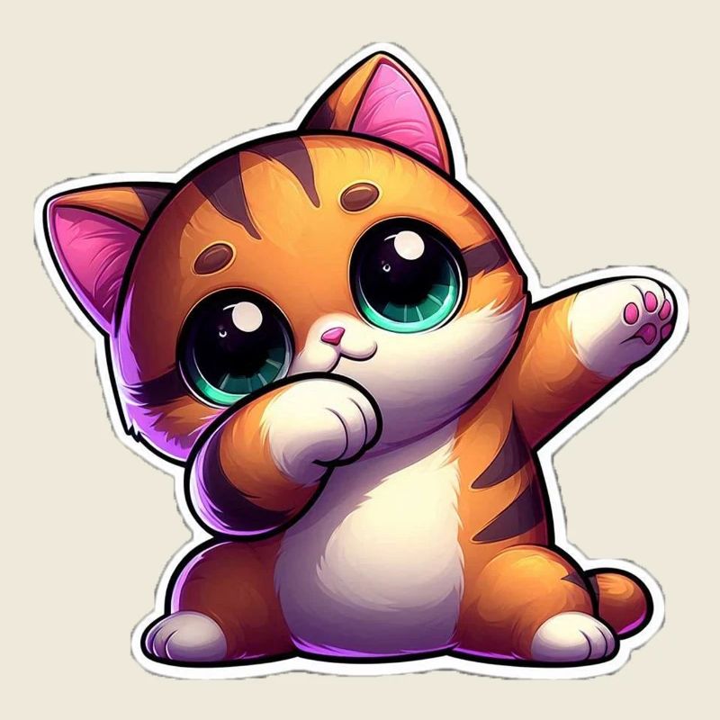 Chaton mignon aux grands yeux expressifs