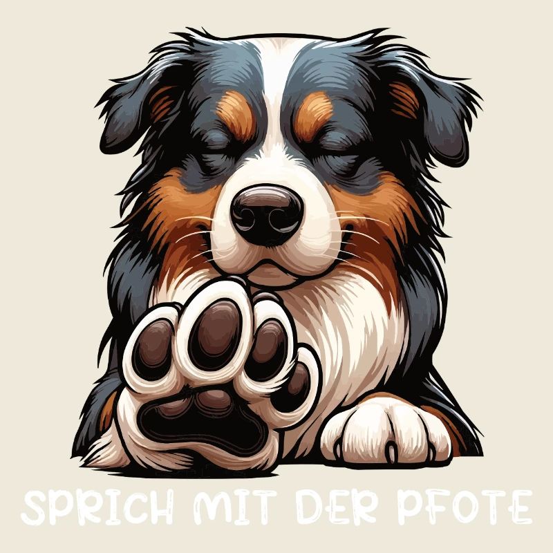 Sprich mit der Pfote Australian Shepherd Aussie 