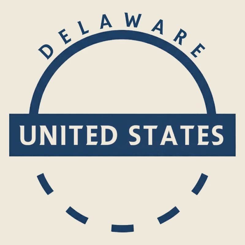 Delaware USA Rundes Emblem