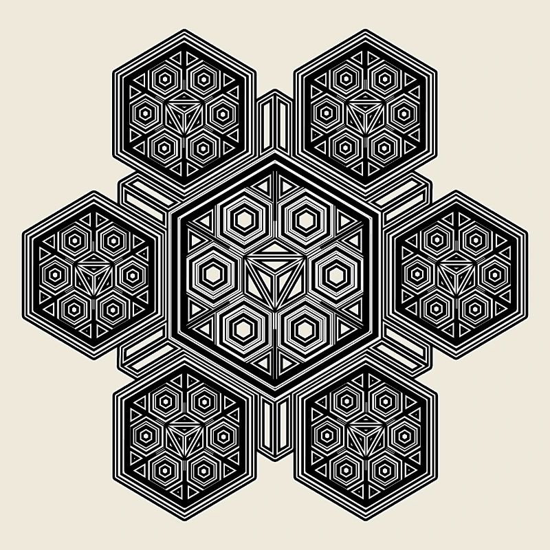 Hexagon Muster Mandala Heilige Geometrie Spirit