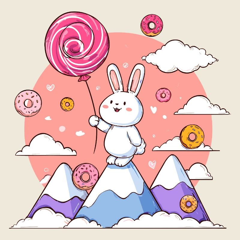 Zuckersüßer Hase auf Zuckergipfel