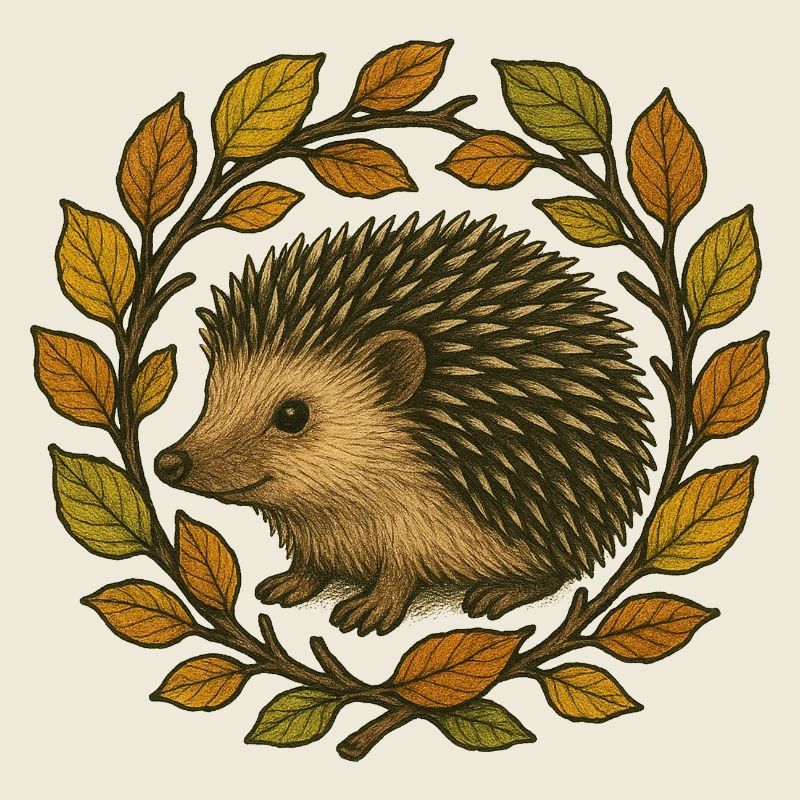 Couronne de hérisson d’automne