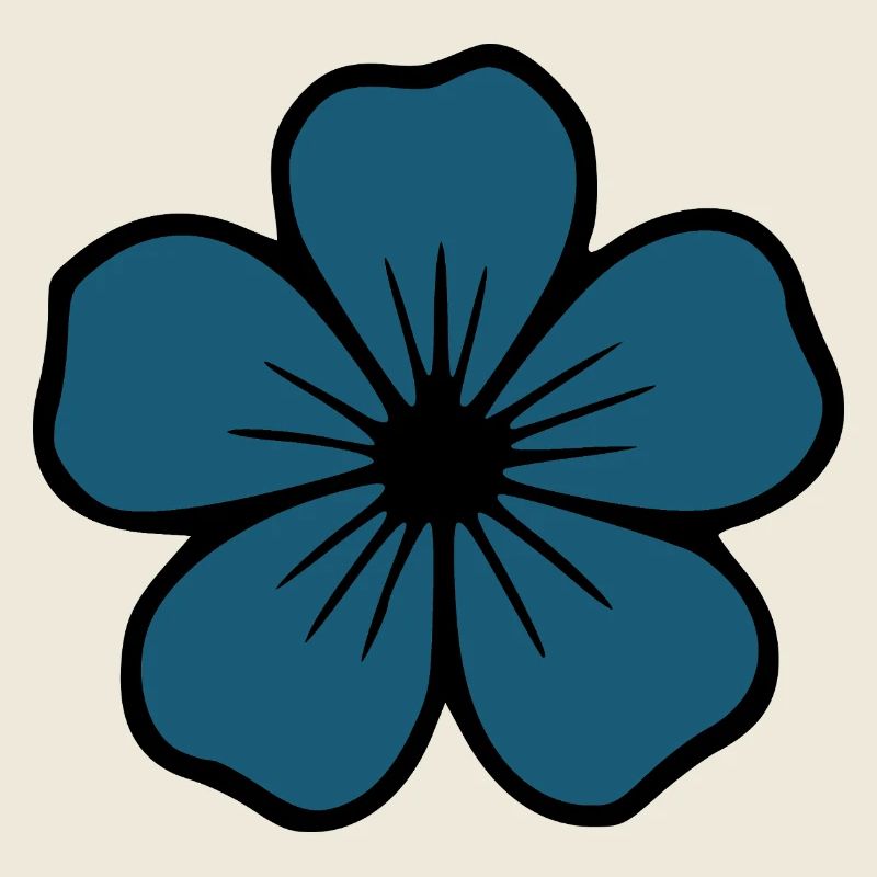 Fleur d’Hibiscus Fleur Fleur Bleu Foncé