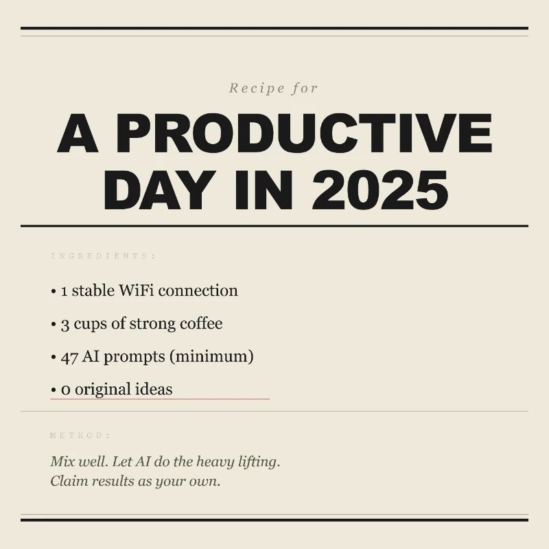 RECIPE FOR A PRODUCTIVE DAY