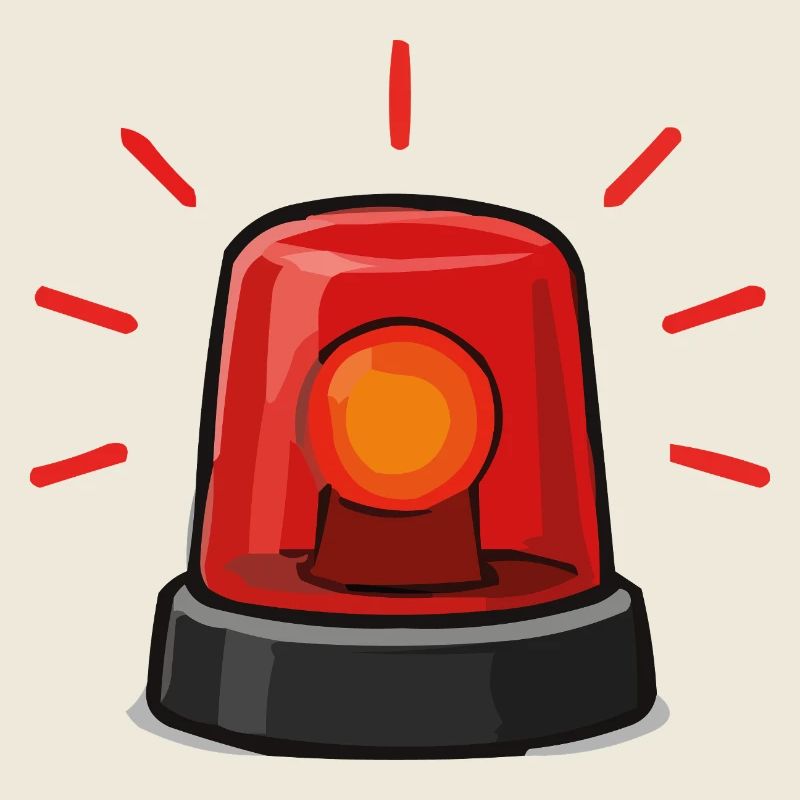 Illustration du clignotant d’alarme rouge