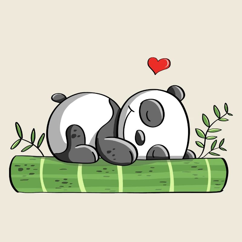 Pandabär träumt von Liebe - Panda - Pandas - Comic