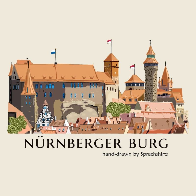 Nuremberg Castle Illustration Hand Drawing