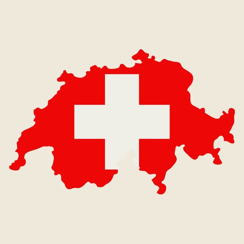 Schweizer Karte mit Flagge