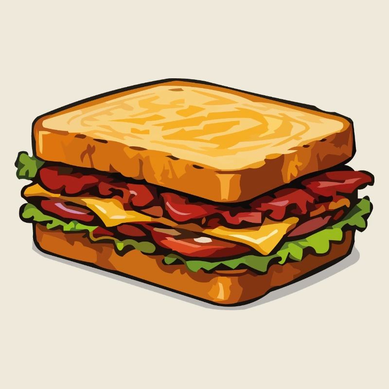 Illustration de sandwich de bande dessinée