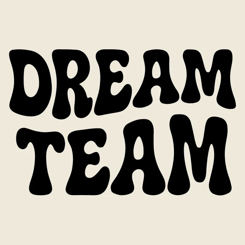 Retro Seventies Dream Team Typography
