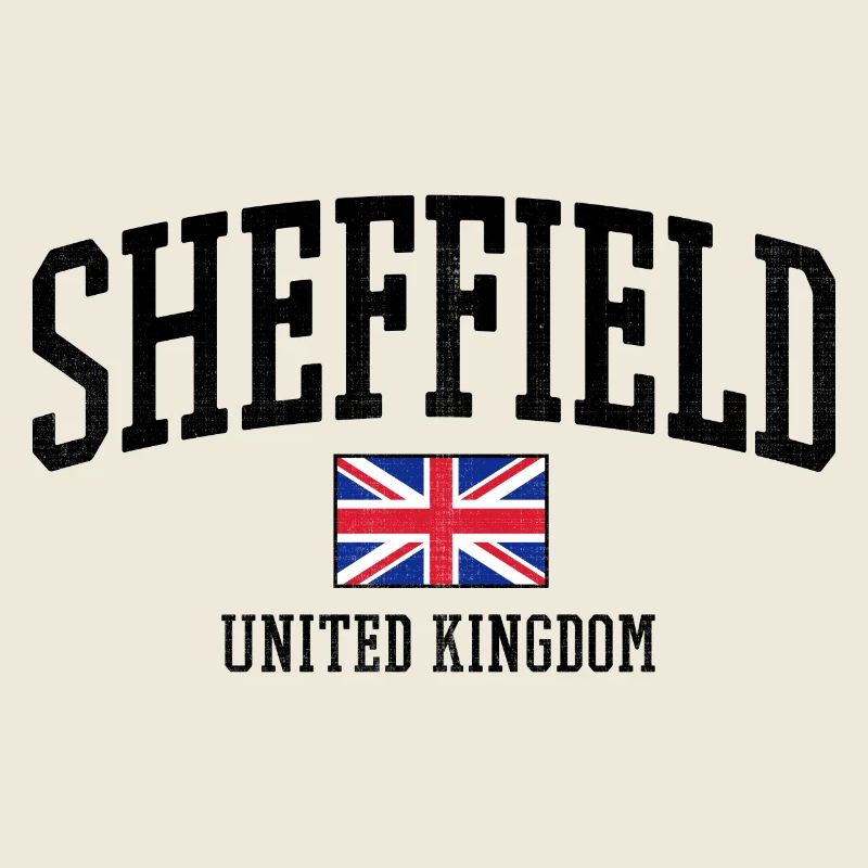 Sheffield UK Distressed Flag