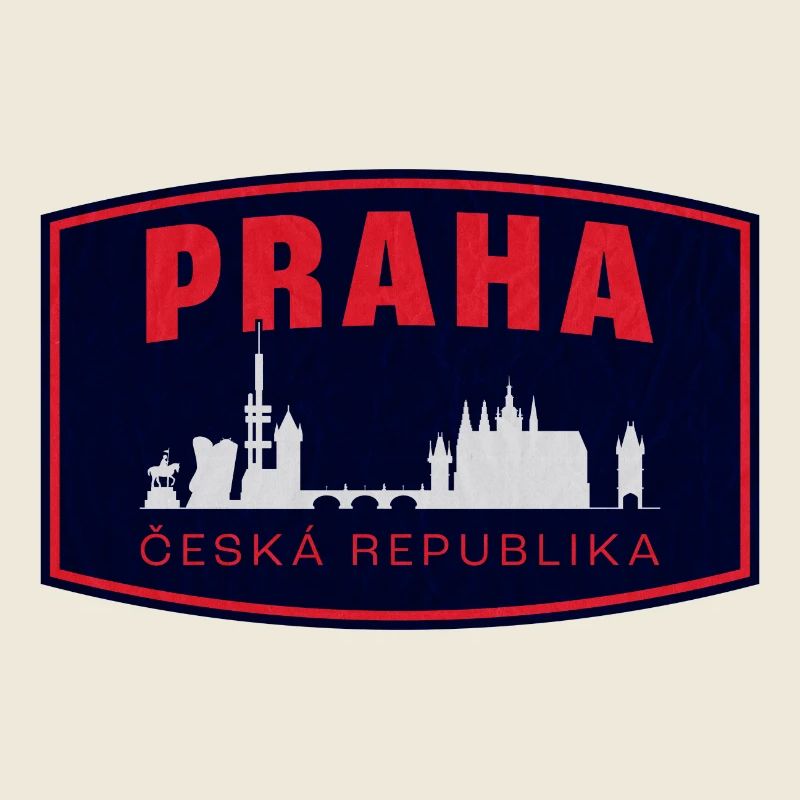 Praha Skyline Silhouette