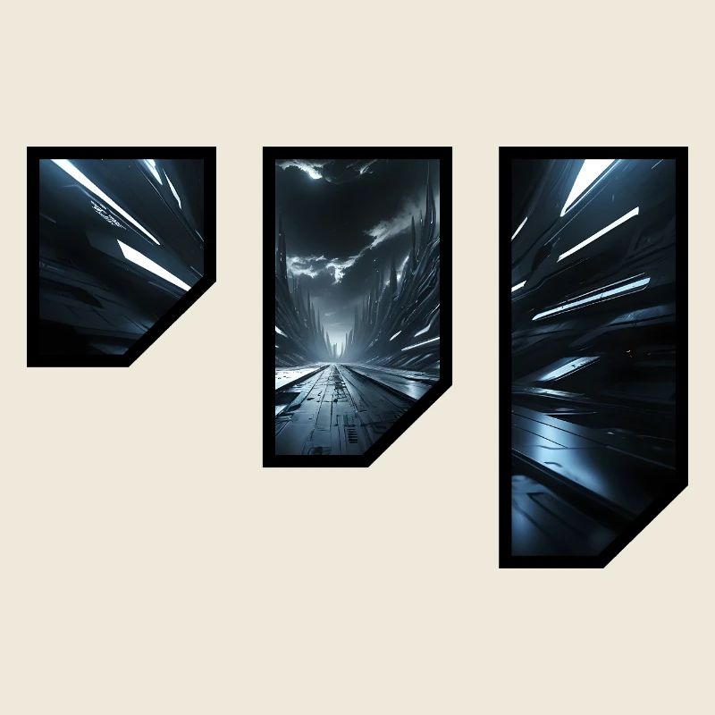 Futuristisches Sci-Fi-Korridor-Design