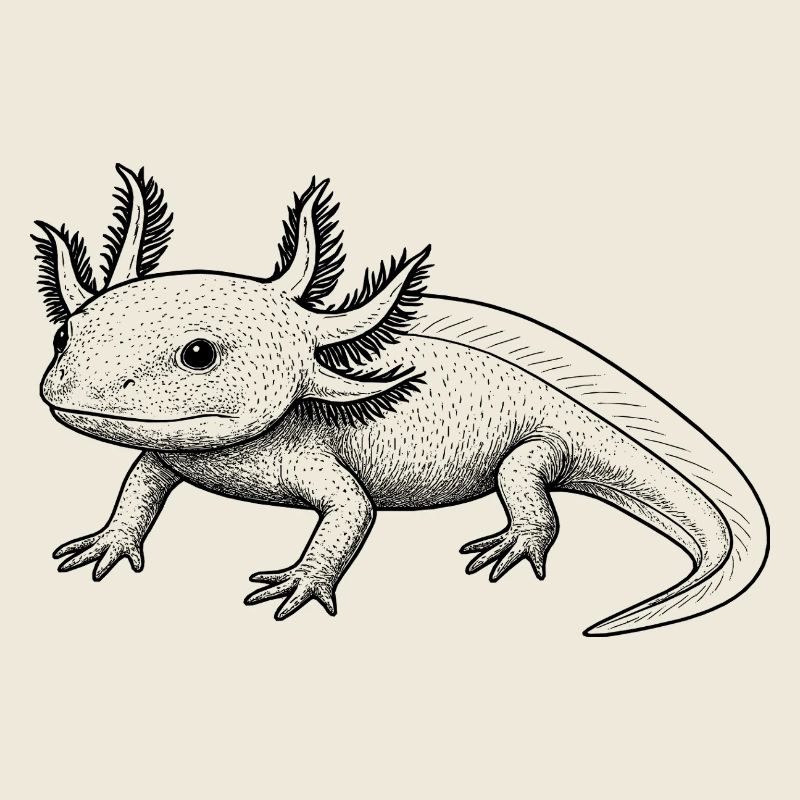 Axolotl Line Style – Black