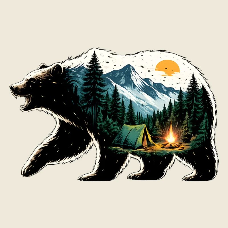 Ursine Adventure: Mountain Camping