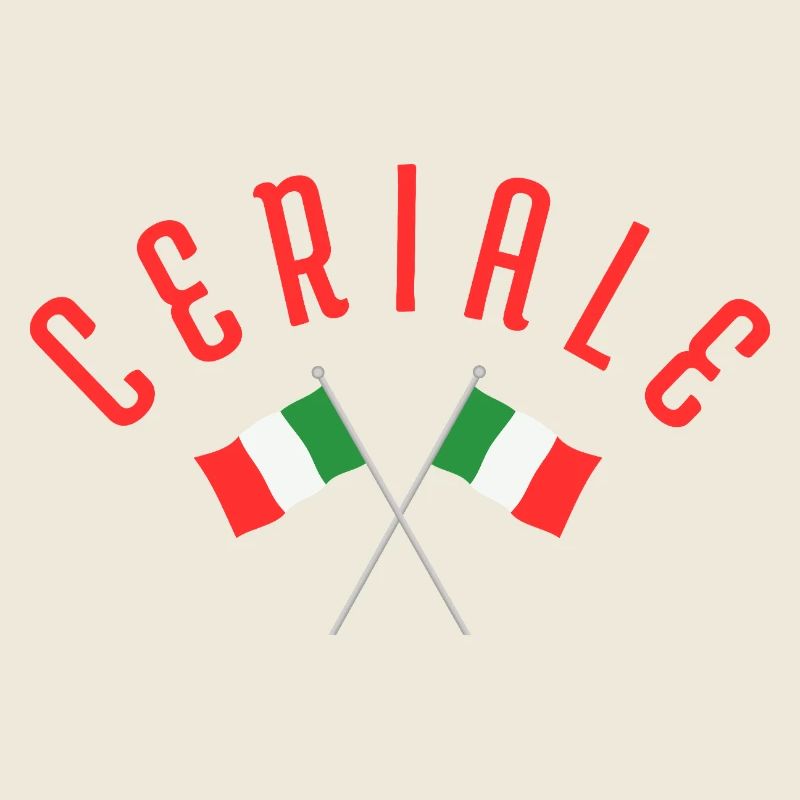 Ceriale Italian Flags Crossed Emblem