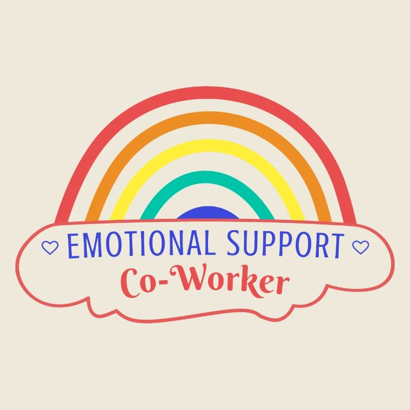 Emotionaler Support Mitarbeiter Work Bestie rot
