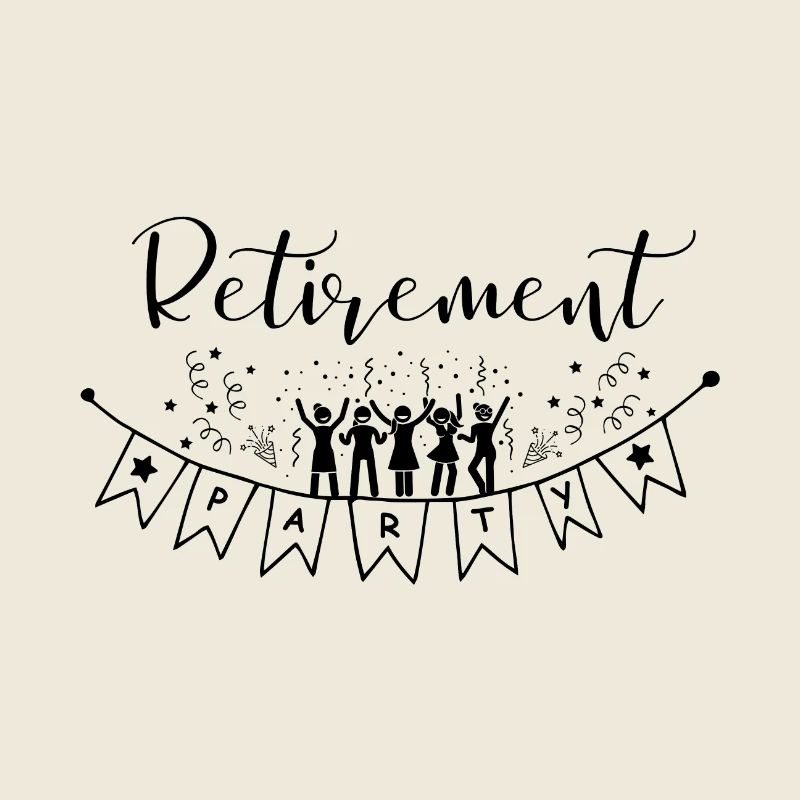 Fröhliche Ruhestandsfeier Hallo Pension.