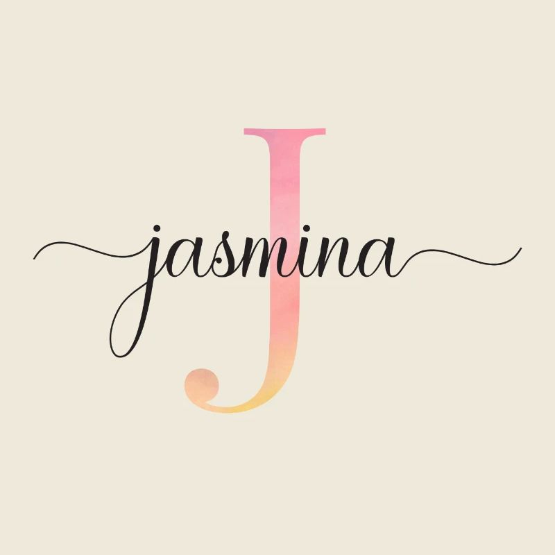 J| Monogramm | Name | Jasmina |Watercolor