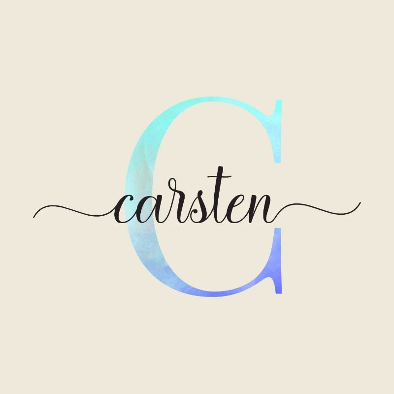 C| Monogramm | Name | Carsten| Watercolor