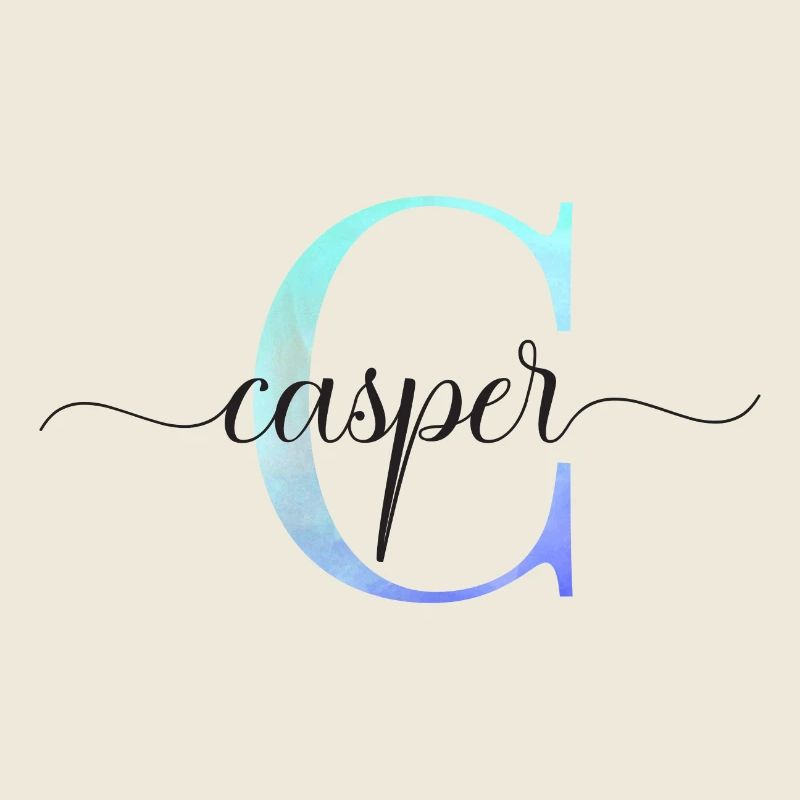 C| Monogram | Name | Casper | Watercolor