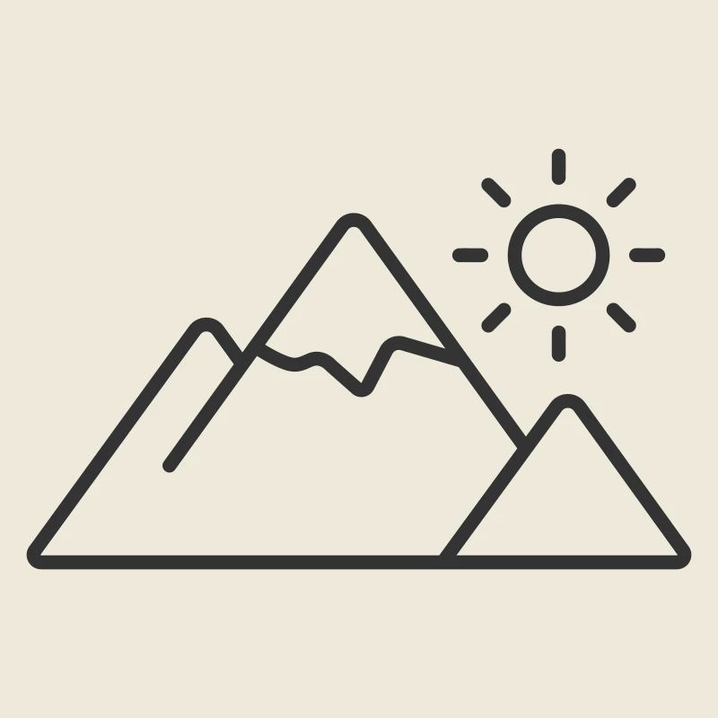 Berglandschaft Linie Symbol