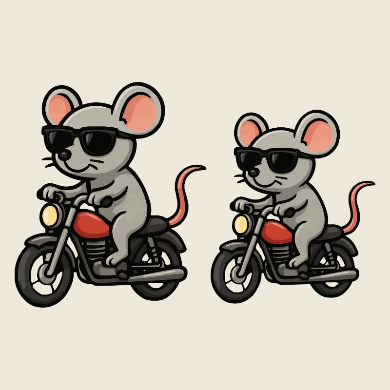Maus Motorrad Sonnenbrille