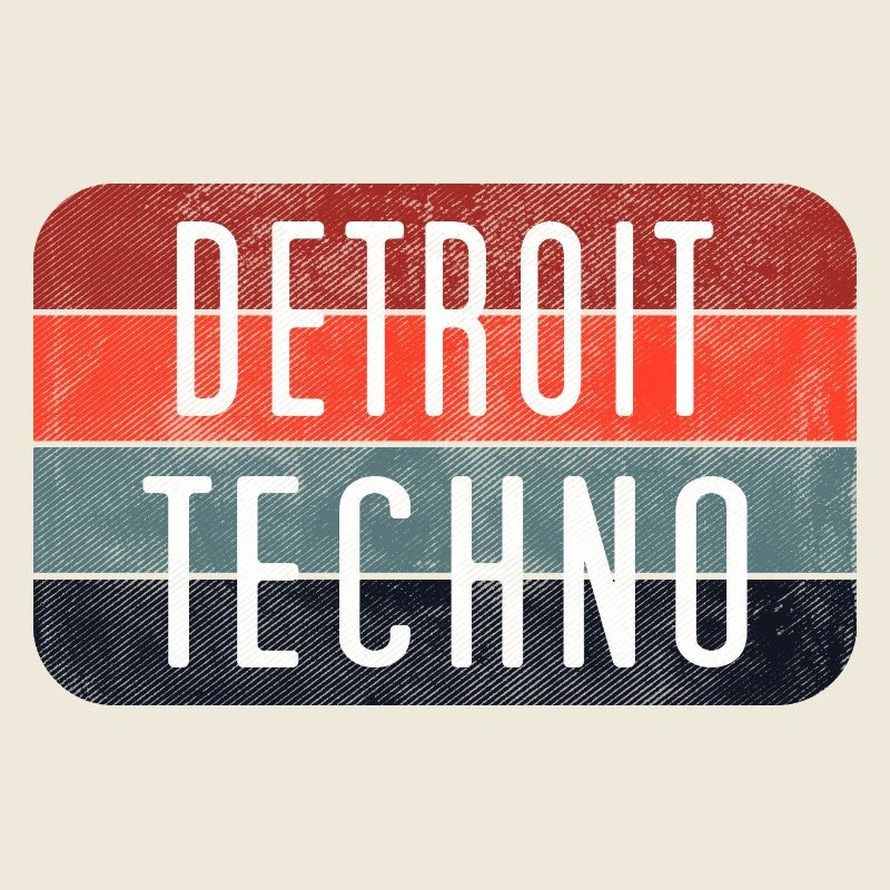 Emblème néon techno de Détroit