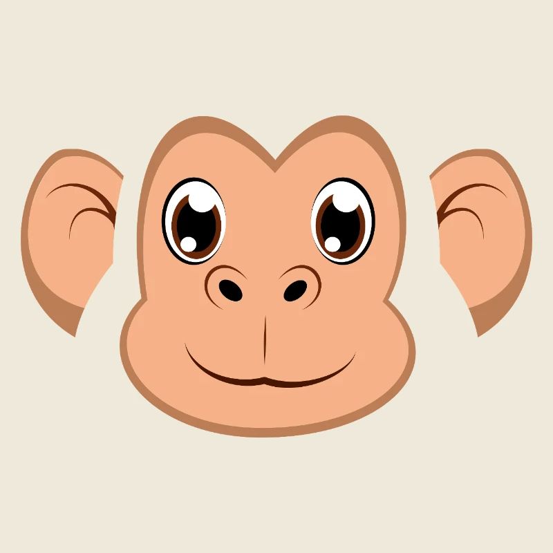 Süßes Cartoon-Affengesicht Happy Chimpans-Kostüm