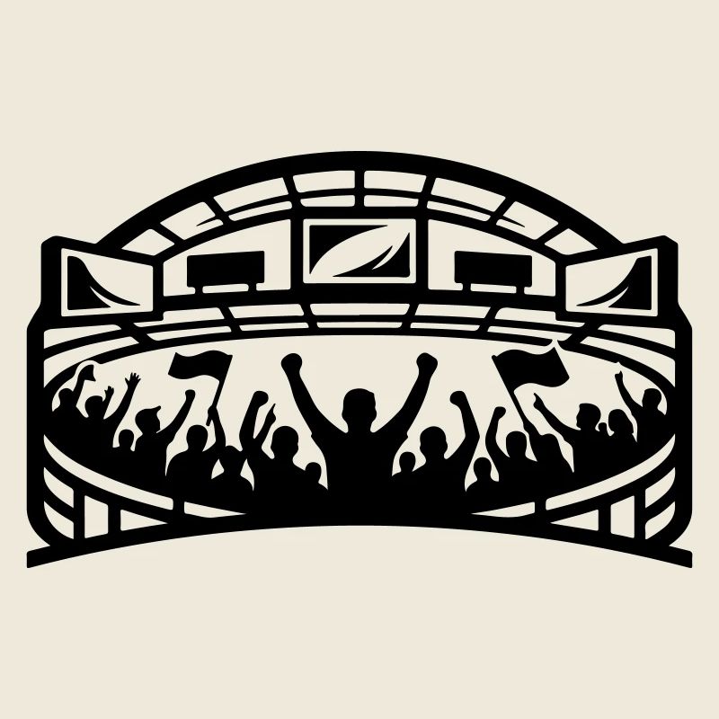 Stadium Fans Silhouette