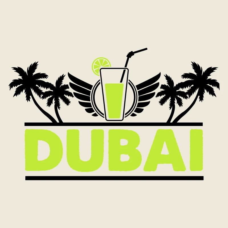 Logo néon de la boisson au citron vert de Dubaï