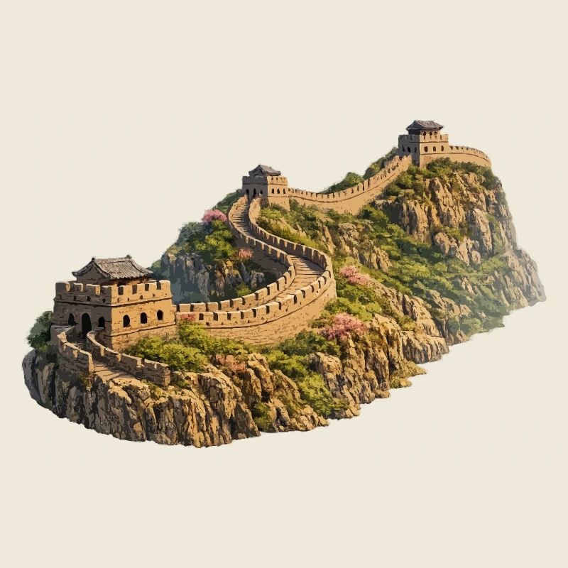 Grande Muraille de Chine sur le sentier de randonnée rocheux