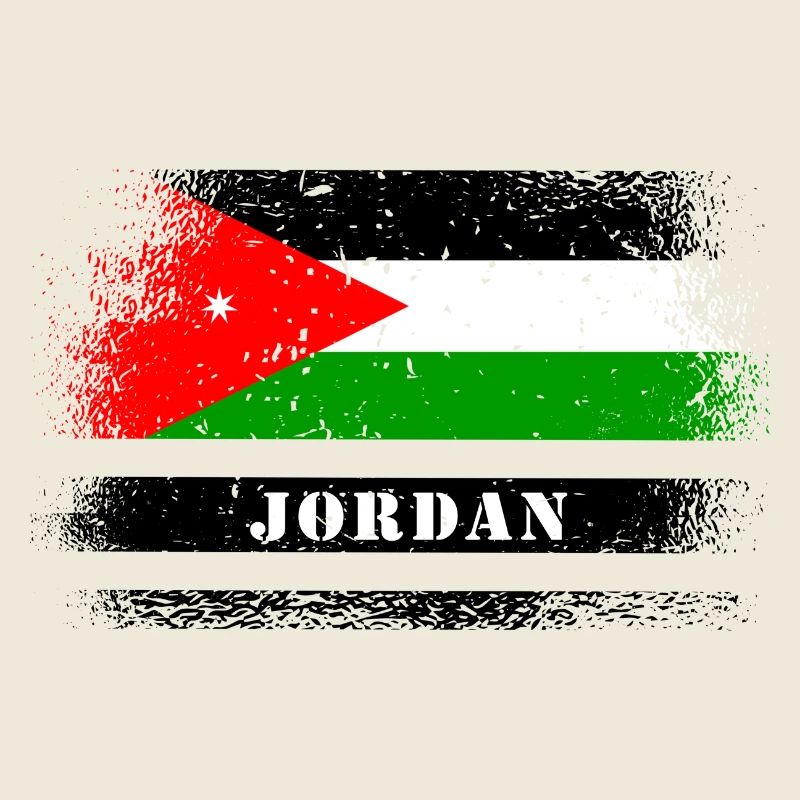 Jordanien Flaggen Design