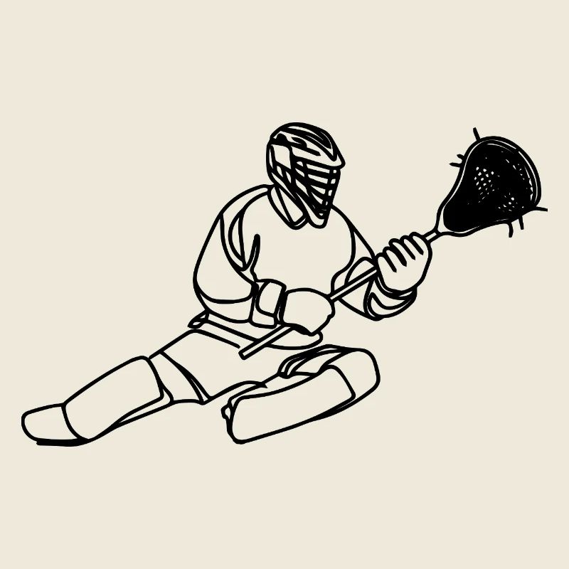 Graphismes de gardien de but de crosse