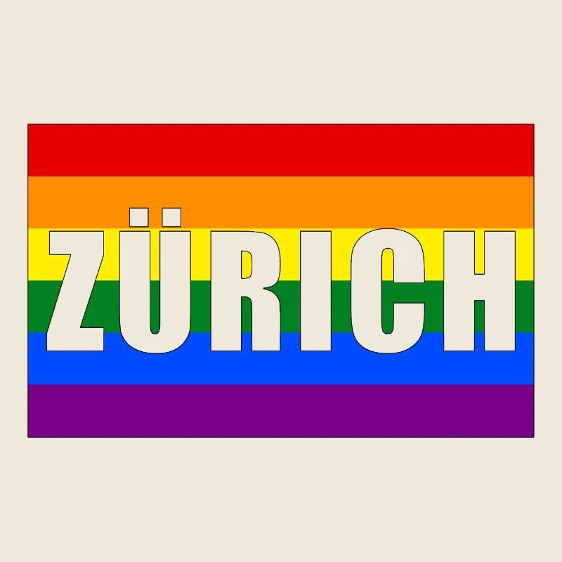 Drapeau arc-en-ciel de la Zurich Pride